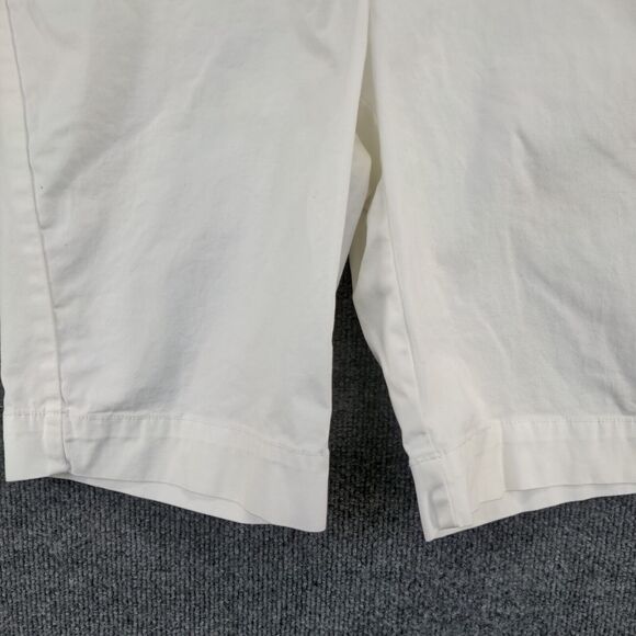 Lands' End Womens Fit 1 Chino Shorts White Size 4 Slash Pockets - Picture 7 of 13